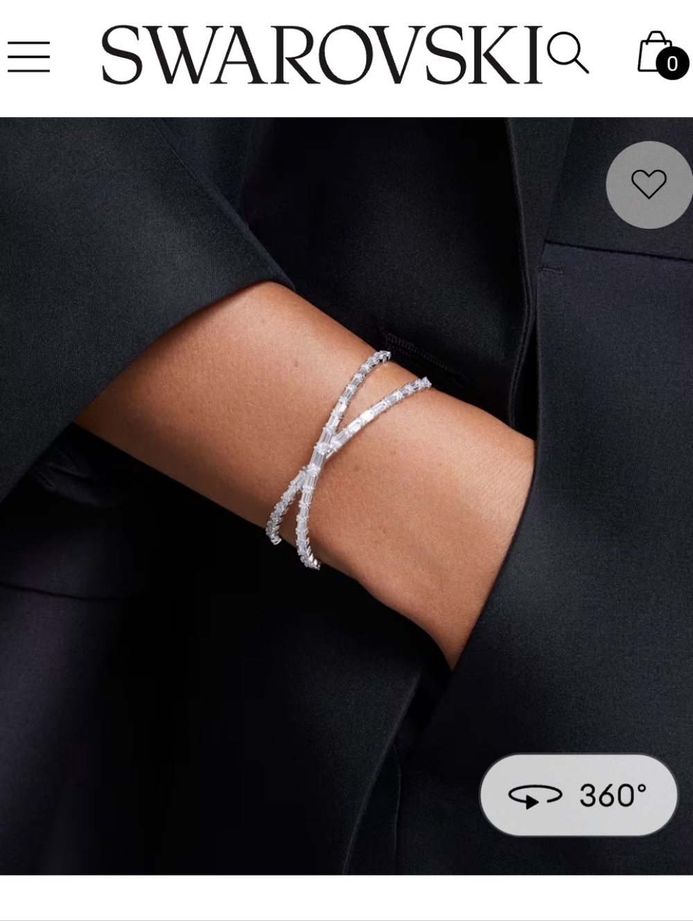 Swarovski Silver Crystal Wrap Bracelet